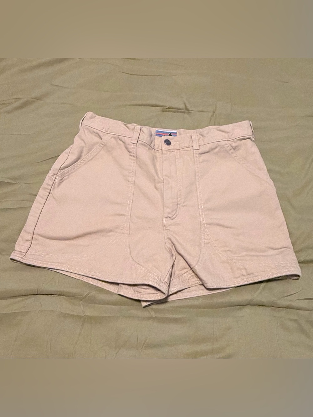 Patagonia Women’s Stand Up Shorts 3.5” Oar Tan Size 12 Organic Cotton
